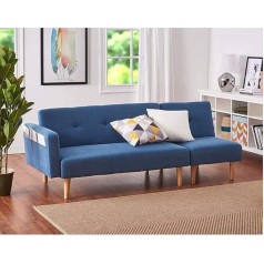 Yrra Šiuolaikinė 2 sėdimų vietų sofa kampinė sofa su kojūgaliais Audinys padengti meilės poilsio kėdė (šviesiai pilka 2 sėdimų vietų sofa + viena kėdė), mėlyna 2 sėdimų vietų sofa + viena kėdė