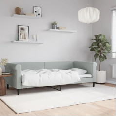 Rantry Dienos lova Dviaukštė lova Viengulė lova Sofa lova Lounge sofa sofa sofa minkšta sofa sėdimoji dalis Sofa svečių lova gyvenamajam kambariui Svečių kambarys šviesiai pilka 90 x 200 cm Velvetas