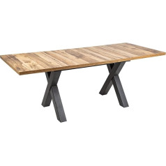Riess Ambiente riess-ambiente.de Monrealio pramoninis valgomojo stalas 140-190 cm Ąžuolo išvaizdos ištraukiamas su X kojomis Konferencijų stalas