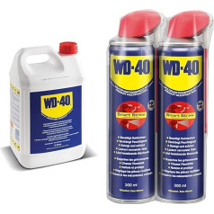 WD-40 Multifunktionsprodukt 5 litrų talpos kanistras ir Multifunktionsprodukt Smart Straw 2x 300ml | Sprühöl | Schmieröl | Multifunktionsmittel