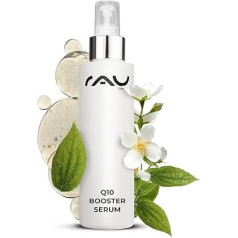 RAU Q10 Booster Serum 100 ml - serumas nuo senėjimo su hialurono rūgštimi, baltąja arbata ir ksantanu - nuo raukšlių lygiai ir švelniai odai - sausai, jautriai, nešvariai, brandžiai ir mišriai odai