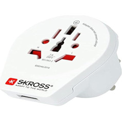 Skross 1500267 Kelioninis adapteris Šalies adapteris iš pasaulio į JK USB