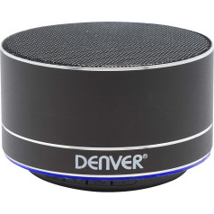 Denver BTS-32BLACK Tragbarer Stereo-Lautsprecher 3W Schwarz Tragbarer Lautsprecher - Tragbarer Lautsprecher (3 W, Kabellos, Bluetooth, 10 m, Tragbarer Stereo-Lautsprecher, Schwarz)