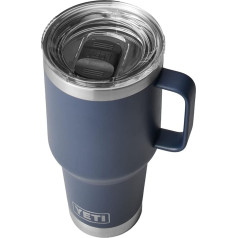 YETI Rambler 30 oz kelioninis puodelis, nerūdijantis plienas, vakuuminė izoliacija su dangteliu Stronghold, Navy