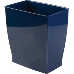 iDesign 64773EU Mono Abfalleimer Mülleimer- Rechteckig, 28,4 x 18,9 x 30,3 cm, marineblau, plastik