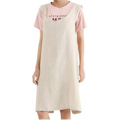 100 % lino virėjo prijuostė Dvigubos kišenės Japonijos stiliaus prijuostė Unisex Bib virtuvės prijuostė Minkšta prijuostė Paprastas turėtojas kryžius