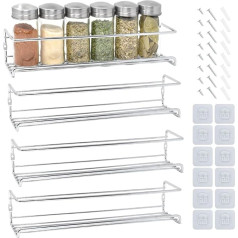 joeji's Kitchen Spice Rack Wall Shelf Metal 4 Pack Kitchen Rack - prieskonių laikiklis virtuvės sieninė lentyna virtuvei