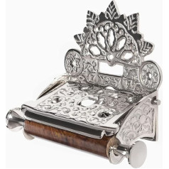 ACL Tualetinis kilimėlis prie rankšluosčių, Klappen-Design, Messing, Toilettenpapierhalter für Badezimmer, schlanker Toilettenpapierhalter mit mitgeliefertem Montagematerial, Silber