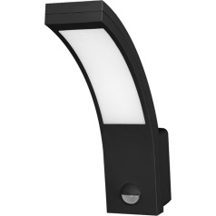 PIRYT LED 10W, sodo šviestuvas su judesio jutikliu, 140st, 800lm, IP54, 4000K, juodas