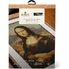 DMC - Mona Lisa pagal Leonardo da Vinci Le Louvre kryželiu siuvinėjimo rinkinys Pažengusiųjų lygis