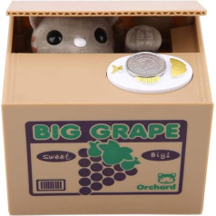 Pinigų dėžutė Cat Automatic Theft Coin Cat Cents Pinigų taupymo dėžutė vaikams (Grape Cat), dovana