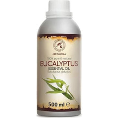 Eukaliptų eterinis aliejus 500 ml - Eucalyptus Globulus - grynas eukaliptų aliejus - grožiui - aromaterapijai - aliejiniam degikliui - difuzoriui - pirčiai - garinei voniai