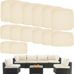 TECOSARA 14 dalių Patio Cushion Covers, Lauko pagalvėlės apima 7 dalių rotango sofa, pagalvėlės apima Patio baldai