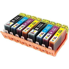 TONER EXPERTE® 8 spausdintuvų kasečių rinkinys, suderinamas su 364XL Photosmart 5510 5514 5515 5520 6510 6520 B109a B110a Photosmart Plus B209a B210a Deskjet 3070A 3520 Officejet 4610 4620 | Didelės talpos