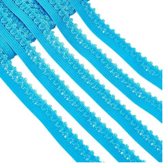 GORGECRAFT Karališkai mėlyna elastinga nėrinių apdaila 13 mm platus tempimo kraštas apatinio trikotažo kraštų apvadai juostelės nėrimo nėrinių juostelė siuvimo amatų puošmenoms Dovanų pakavimas