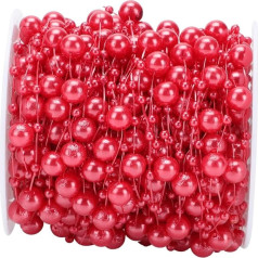 BCOATH 1 ritinėlis eilutės plastikinių karoliukų grandinės matavimo prietaisas gaussmetras ornamentai amatininkystei Kalėdų karoliukų juosta dirbtinė Kalėdų eglutė Kalėdų girliandos medžiagos 