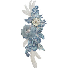Siuvinėjimas Sequins apykaklės Appliqué 3D spalvinga gėlės Siuvimo apdaila Nėriniai iškirptė Audinys Drabužių priedai Siuvinėjimas Appliqué Nėriniai apdaila