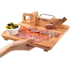 Bron Coucke So Apéro - Wurstschneidebrett - Herstellung 100% in Frankreich, braun, 28 x 28