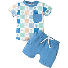 Winmany Little Boy vasaros drabužiai Toddler Boys medvilnės viršų marškiniai trumpas rinkinys kūdikių atsitiktinis paplūdimio apranga 0-3T