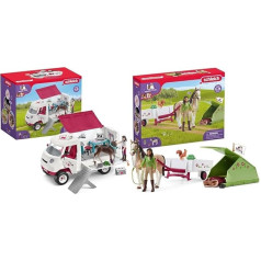 SCHLEICH 42439 Arklių klubo mobilusis veterinaras su Hanoverių veislės eržilu ir 42533 Arklių klubo 