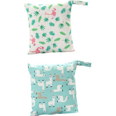 ULDIGI Pack of 2 Changing Bag Organiser Bag for Cloth Nappies Waste Bags for Pets Storage Bag Nappy Organiser Bag