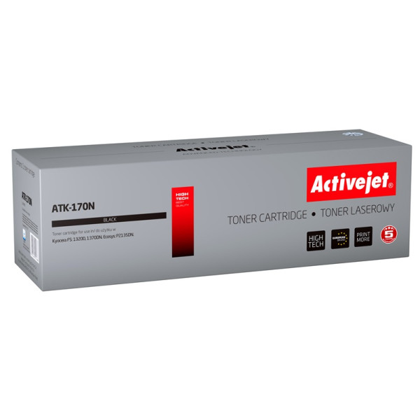Effiki Activejet atk-170n dažai (pakaitinis kyocera tk-170; aukščiausias; 7200 puslapių; juodas)
