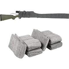 „Allen Company Knit Gun“ rūdims atsparus silikonu apdorotas raištelių uždarymo kojinės šautuvams / šautuvams su šautuvu arba be jo, 52 colių (1 ir 3 pakuotės)