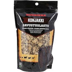 MUURIKKA Kognac ąžuolo medienos traškučiai, 360 g, rūkymo traškučiai rūkaliams ir rūkaliams