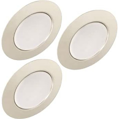 Trango rinkinys 3 G4E-038 LED baldiniai įleidžiami prožektoriai, 12 voltų AC/DC įleidžiamas šviestuvas, chromo lubų šviestuvas, skirtas įprastiniam G4 baldiniam šviestuvui pakeisti, virtuvės gaubto šviestuvas, spintelės šviestuvas ir kt.