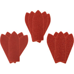 Graphite Velcro šlifavimo popierius delta 32 x 92 mm, K60, K100, K180, rinkinyje 15 vnt.