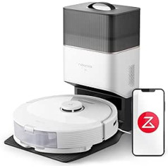 Roborock Q8 Max+ robotinis dulkių siurblys su savaime nusunkia siurbimo stotimi (7 savaitės) / DuoRoller Brush / 5500 Pa siurbimo galia / No-Go zonos / Valymas palei grindų linijas / Programėlė (Q7 Max+ atnaujinimas)