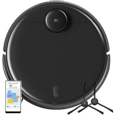 „Xiaomi Mi Robot Vacuum Mop 2 Pro“ dulkių siurblys, 3 valymo režimai, 5200 mAh baterija, suderinama su balso asistentais + šoniniais šepečiais, prancūziška versija, juoda, 3662515025335