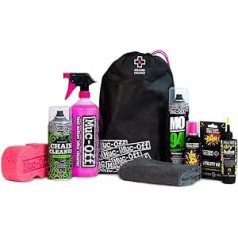 Muc-Off Ultimate Commuter Kit – būtini jūsų dviračio priežiūrai ir apsaugai nuo pradūrimo – yra dviračių valiklis ir BAM momentinis pradūrimo taisymas