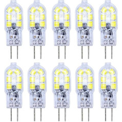 ITALASA 10 G4 LED lempučių pakuotė 2 W G4 LED lemputės 12 SMD 2835 šviesos diodų Cool White 6000 K LED lemputės Nemirga 200 LM Pakeisti 20 W halogenines AC/DC 12 V Nestemdomos mažos lemputės