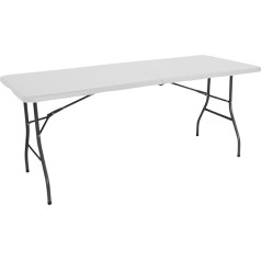 Nešiojamasis maitinimo stalas Stačiakampio formos 180 cm 7 Namas Daugiafunkcinis stovyklavimo stalas Vidaus lauko renginiai Dervos stalas ir plieninės kojos 4-6 žmonės ir 150 kg apkrova