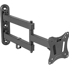 RICOO PC monitorius Wandhalterung Schwenkbar Neigbar für 13-27 Zoll, Halterung Wand S7211, Monitorhalterung, Bildschirmhalterung, Bildschirm Wandhalterung Monitorius 24 Zoll, VESA 75 x 75, 100x100 mm