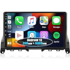 [2G + 32G] CAMECHO Android 11 Carplay Android automobilio radijas su HiFi garsu, skirtas Mercedes Benz C-Class W204 2007-2010, 9 colių 1080P jutiklinis ekranas su GPS WiFi BT USB FM RDS radijas + AHD atbulinės eigos kamera