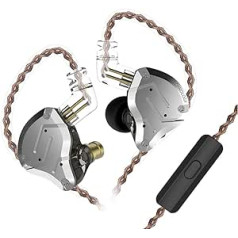 KZ ZS10 Pro 4BA + 1DD Bass Drive In-Ear ausinės, HiFi stereo ausinės, atsparios prakaitui, sportinės ausinės, triukšmą izoliuojantys monitoriai muzikantams, DJ ausinės, 2 kontaktų nuimamas laidas, juodas, nėra