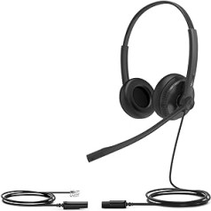 Yealink ausinės YHS34 Dual – dvi ausinės – su RJ jungties kabeliu