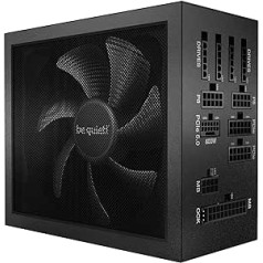 tylėk! Dark Power 13 1000W, ATX 3.0, 80 Plus Titanium, modulinis maitinimo šaltinis, PCIe 5.0 ir PCIe 4.0 vaizdo plokštės, 12VHPWR laidas, Silent Wings ventiliatorius, BN335