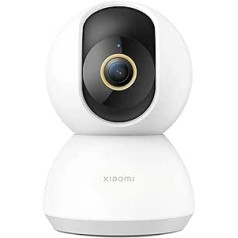 „Xiaomi Mi Smart Camera 2K C300“ WLAN objektyvas 6P, F1.4 stebėjimo kamera, intelektualusis AI asmens aptikimas, naktinis matymas, 128 bitų AES šifravimas, 2 krypčių garsas, valdomas per „Mi Home App“, balta spalva