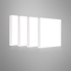 Ouyulong lubų šviestuvas LED lubų šviestuvas 18 W 4000 K 1620 LM kvadratinis lubų šviestuvas LED lubų šviestuvas Butas svetainei Miegamasis Vonios kambarys Virtuvė Vonios Rūsys Balkonas Itin plonas Skersmuo 23 cm IP44