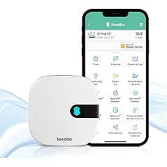 „Sensibo Air Wireless Smart Control“ oro kondicionieriams Lengvas montavimas „pasidaryk pats“ Patogus energiją taupančio termostato valdymo programėlė. Suderinamas su Google, Alexa, Siri ir Apple HomeKit