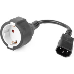 Maitinimo adapteris iec320 c14->schuko(f) 15 cm