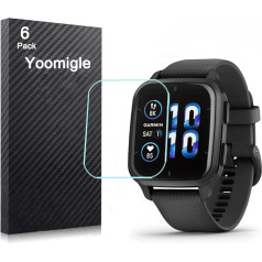 Yoomigle Pack of 6 Compatible with Garmin Venu Sq 2 Screen Protectors for Garmin Venu SQ2 Smartwatch Screen Protector Filmai Crystal Clear HD Anti-Scratch Anti-Fingerprint