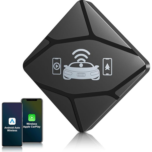 2-in-1 CarPlay belaidis adapteris, 2024 Woiubgeee Android Car & Apples CarPlay su 