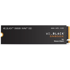 WD_BLACK SN850X NVMe SSD 1 TB vidinis SSD (žaidimų atmintis, PCIe Gen4 technologija, skaitymas 7300MB/s, rašymas 6300MB/s) Juodas