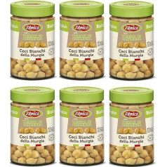 6 x D'Amico con Terra di Altamura Ceci Bianchi della Murgia Balti avinžirniai iš Murgijos su žeme iš Altamūros virti ekologiški avinžirniai 310g Itališkos kilmės