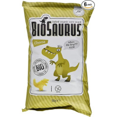 Organique BioSaurus Cheese Igor the Crispy Corn Snack, 6 vnt. (6 x 50 g)