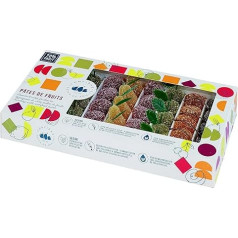 Vaisių želė 1 kg, vaisių sodo skonio, vaisių dervos, veislės (žalieji obuoliai, abrikosai, juodosios vyšnios, slyvos, geltonosios kriaušės), be glitimo, be konservantų